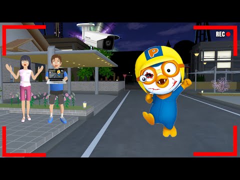Yuta Mio panik PORORO BERMATA MERAH menculik mereka😱|sakura school simulator 