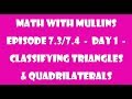 Triangle and Quadrilateral Classification