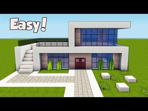 Easy Modern House Minecraft Tutorial 11 21