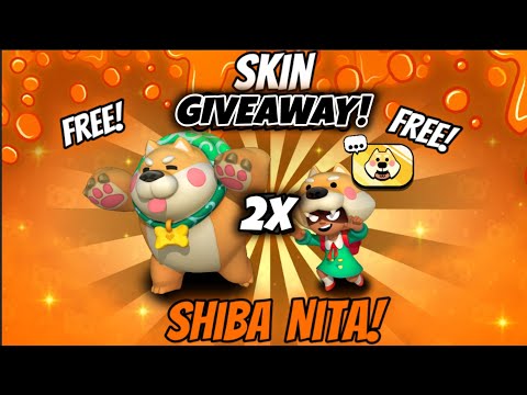 "GIVEAWAY🎁✨" Of 🐻SHIBA NITA🔥 2X Free🪄 | Brawl Stars #GiftedBySupercell #brawlstars