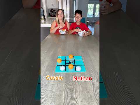 Dude Perfect Sticky tic-tac-toe! This was a close one! #dudeperfect #tictactoe #challenge #pingpong