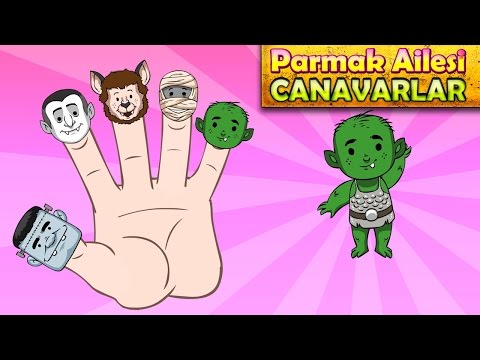 🖐 Canavar Parmak Ailesi 🎃 Çocuk Şarkısı ( Finger Family Türkçe)