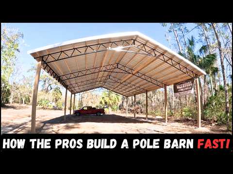 FAST Pole Barn Build Step By Step!