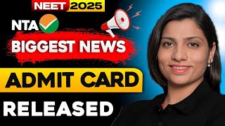 Don’t Miss! NEET 2025 Admit Card Out Now 🔔| #neet, #admitcard, #biology