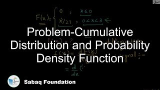 Problem-Cummulative Distribution and Probability Density Function
