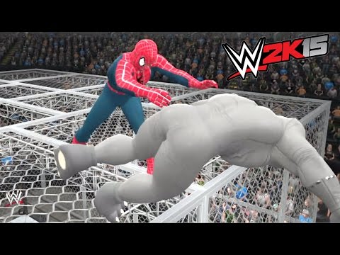 WWE 2K15 - SPIDER MAN VS RHINO - EPIC BATTLE