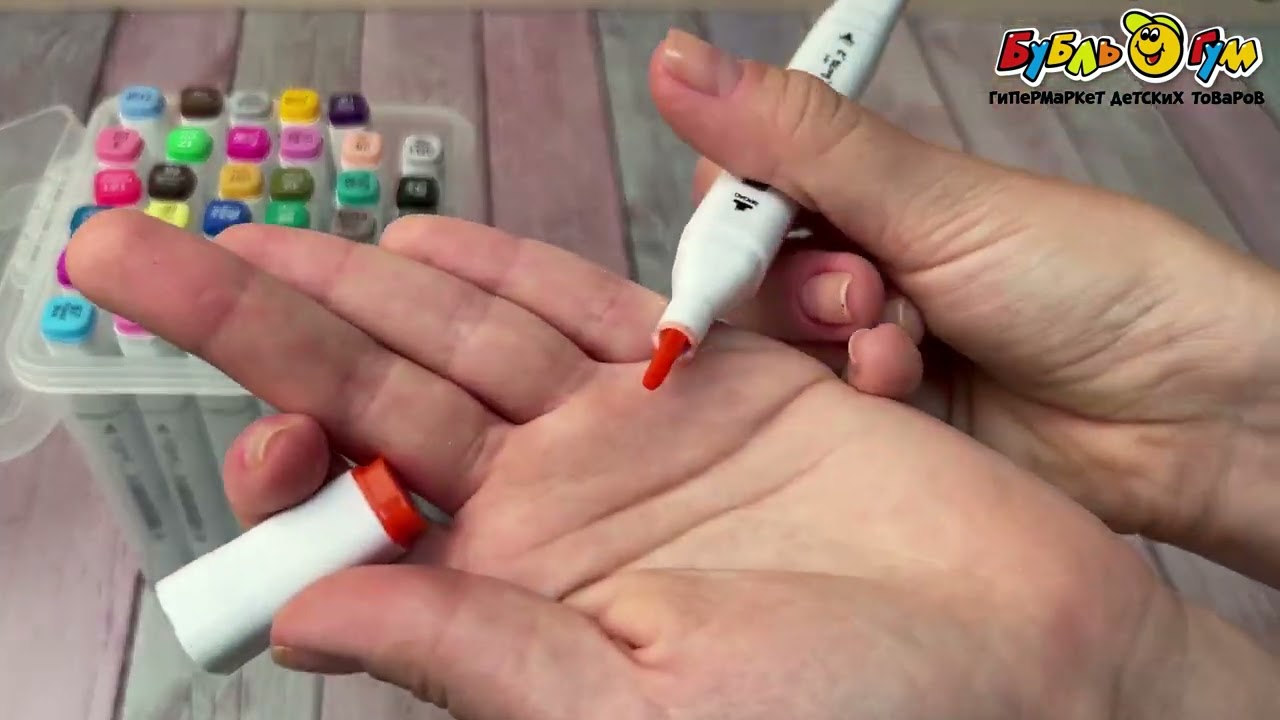 Фломастеры JUNGER для скетчбука 36 цветов  - видео