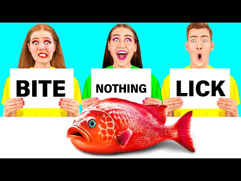 Bite, Lick or Nothing Challenge | Funny Situations by Fun Challenge