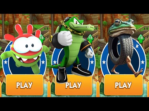 VECTOR THE CROCODILE vs BONECA AMBALABU vs OM NOM RUN vs ALL 95 CHARACTERS UNLOCKED - SONIC DASH