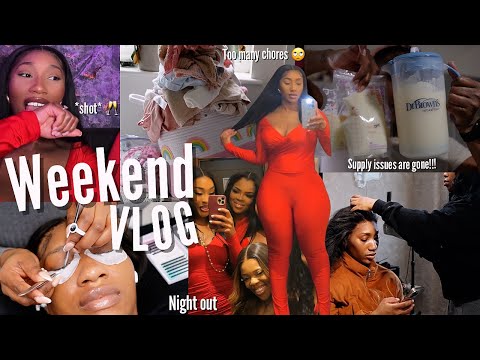 weekend vlog: newborn trenches, girls night out, beauty maintenance, increased milk supply & more ♡