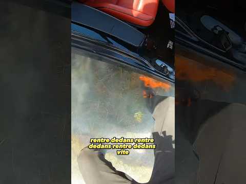 La SLS AMG prend feu 😅 #sls #accident #crash #drift #amg