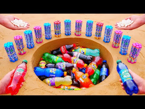 Mirinda Mix-it, Diet Coke, Different Fanta, Coca Cola and Many Other Sodas vs Mentos Underground