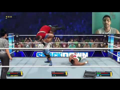 WWE 2K24 Smackdown Kevin Owens vs. Andrade vs. Grayson Waller Gameplay Hindi Commentary with Facecam