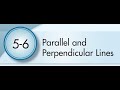 Parallel and Perpendicular Lines Concepts