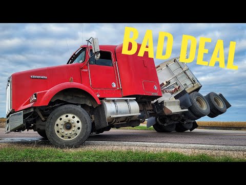 Semi Truck ROLLS OVER on State Highway - NOT GOOD!!
