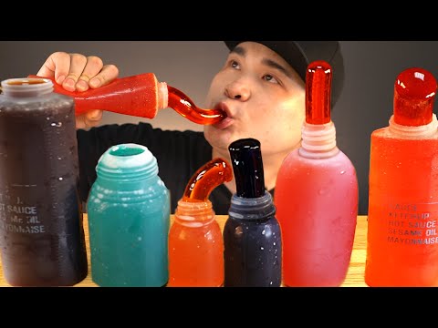 알록달록한 꿀젤리 먹방~!! 리얼사운드 ASMR social eating Mukbang(Eating Show)
