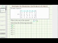 Matrix Notation and Elements