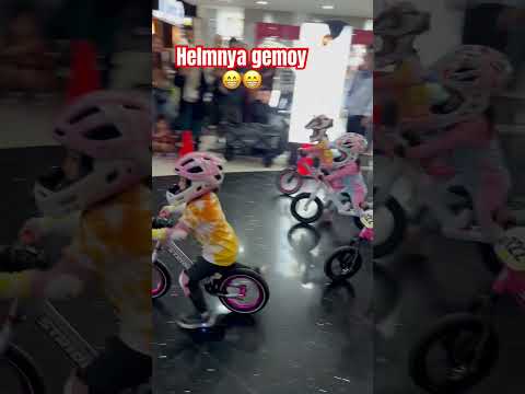 HELMNYA GEMOY 🥰#shortvideo #pushbike #balancebike