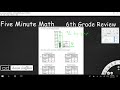 Exploring 6th Grade Math Concepts: Day 11 Review
