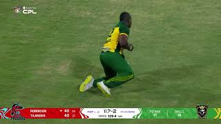 Russell gets the BIG wicket! Robinson is out!