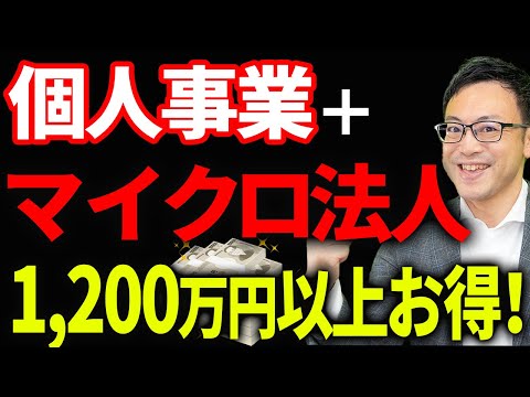 【知らない人多すぎ・・・】個人事業とマイクロ法人の両方を持って1200万以上節税する方法について税理士が解説します