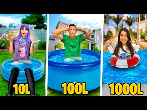 PISCINA DE 10, 1.000 e 100.000 LITROS ! *QUEM VAI GANHAR ?!