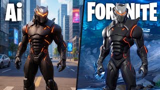 AI Recreates Fortnite Skins in Real Life! (From Battle Pass Season 4 Chapter 1)