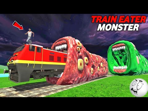 Franklin VS Train Eater আমি কি বাঁচতে পারবো😨 | Indian Bike Driving 3D - GTA 5 !!
