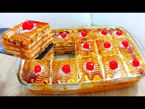طورطة باردة بدون فرن بحجم عائلي لفطور العيد من ألذ ما يكون