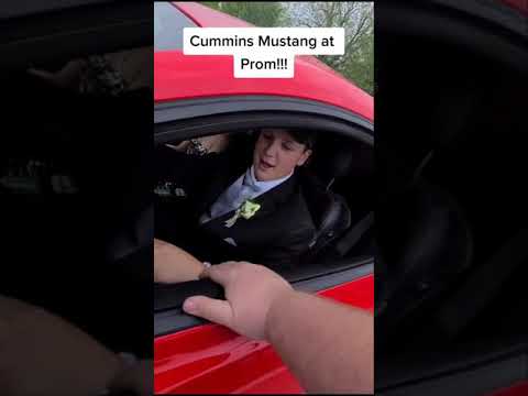 16 year old Kid Drives Cummins Mustang to Prom