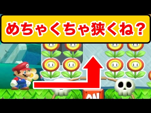 マリオメーカーで一番狭いスキマがあったんだけどマリオ入れる？？？wwwマリオメーカー2