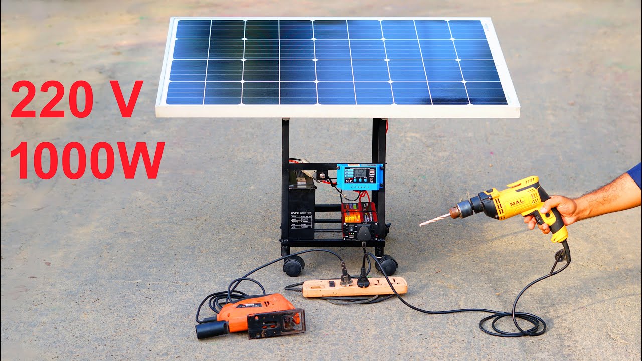 How to Make Portable Solar Inverter – Free Energy