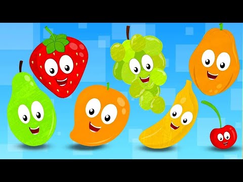 Ten Little Fruits, Jumping on the Bed Learning Song for Kids