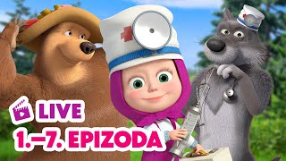 🔴 LIVE! Máša a Medvěd 🐻👧 Sledujeme 1.–7. epizoda 😍🎬 Masha and the Bear