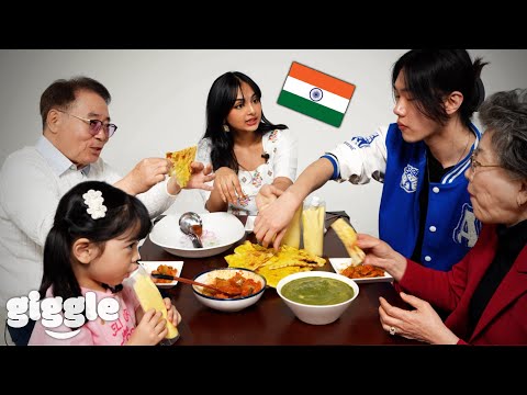 Korean Family Try Indian Food For The First Time!