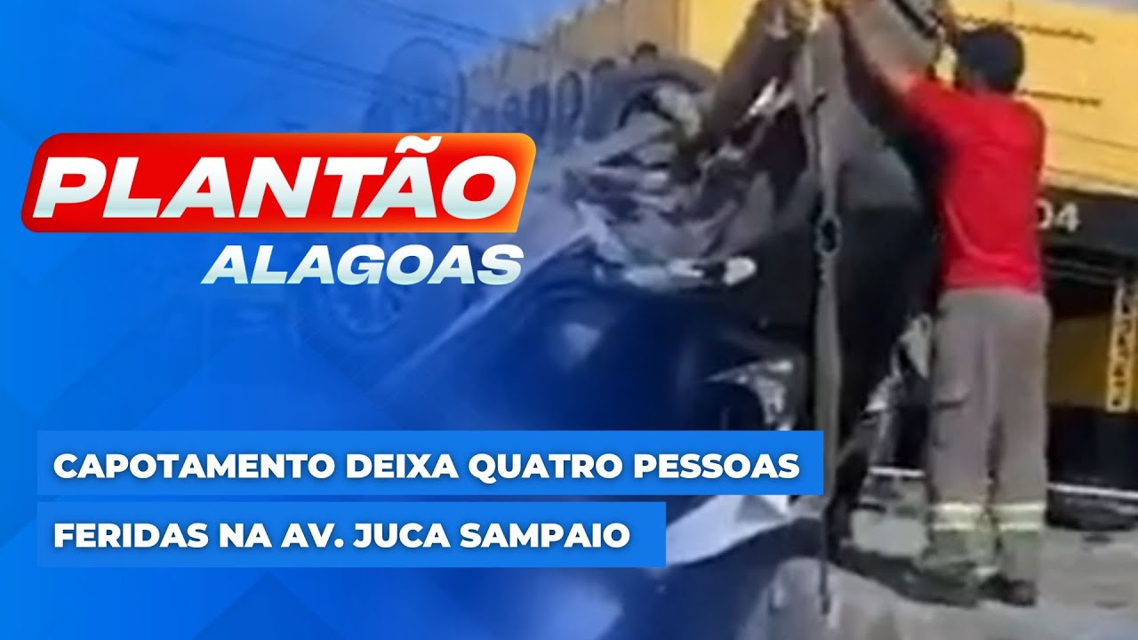 Quatro pessoas ficaram feridas em acidente de carro no Barro Duro