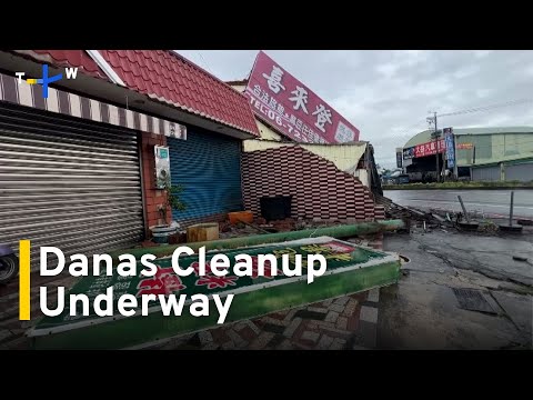 YouTube video thumbnail: Cleanup Underway in Western Taiwan Following Typhoon Danas