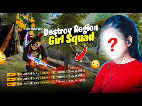 V Badge Girl Youtuber Squad Destroying With Lal Tika 🔥 100 Level Player Op Match 🤯 Free Fire