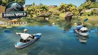 Kayaking with Dinosaurs - Jurassic World Evolution 3 [4K]