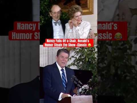 When the First Lady took a tumble but Ronald saved the day with a quick one-liner #history
