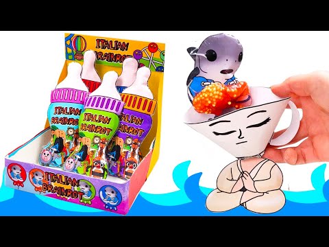 PAPER DIY♥ITALIAN BRAINROT TRALALERITOS CARE RANDOMBOX UNBOXING+La Vaca Saturno Saturnita SQUISHY