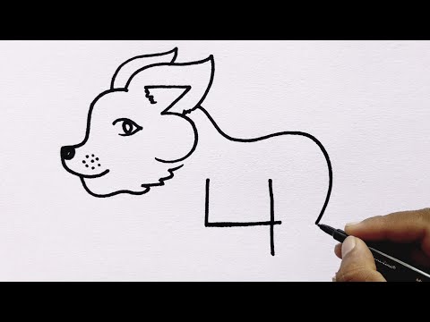 How To Draw A Fox From 34 Number l Fox Drawing Easy l Step By Step Drawing Tutorial l Sofia Ka