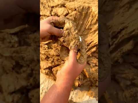 Why is this man mixing eggs with clay? Discover the mystery! #Shorts