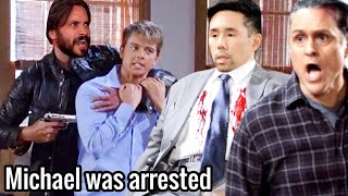 Michael was arrested for assaulting Brad, shockingly refusing Sonny's help: GH Spoilers