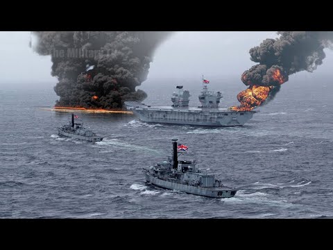 Ignores Warnings!! China Navy fires Missiles blow up UK Aircraft carrier in South China Sea