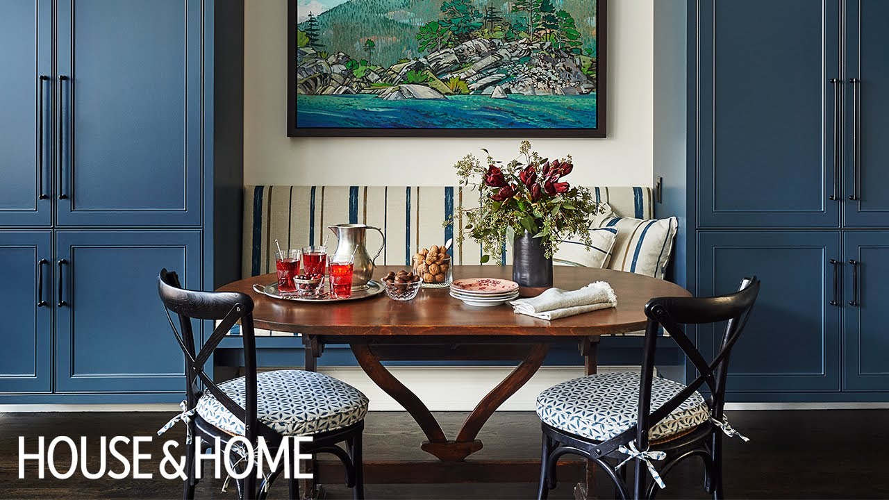 Interior Design: Beautiful Bistro-Style Blue Kitchen