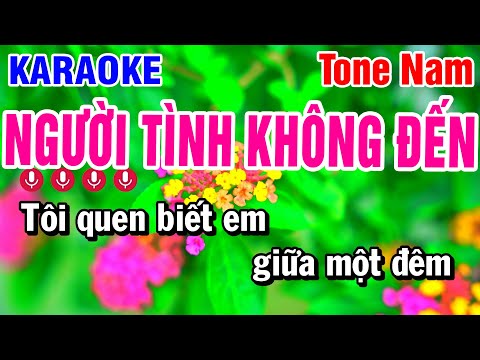 Karaoke Người Tình Không Đến Nhạc Sống Tone Nam | Beat Huỳnh Anh