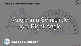 Angle in a Semicircle is a Right Angle