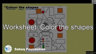 Worksheet: Color the shapes