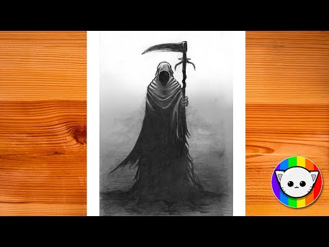 How to draw the Reaper pencil drawing | Step by step